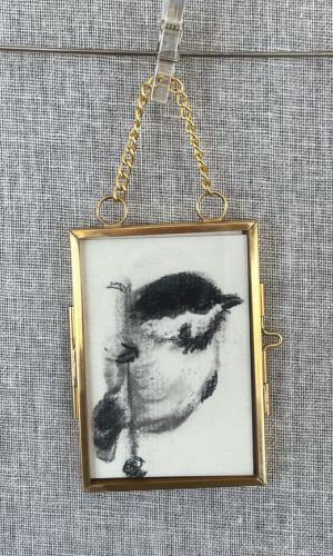 Gold Framed Miniature Chickadee