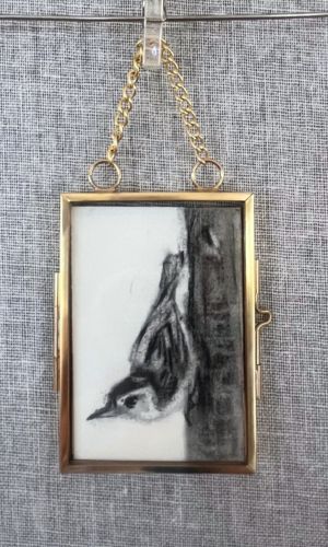 Gold Framed Miniature Nuthatch