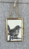 Gold Framed Miniature Sedge Wren