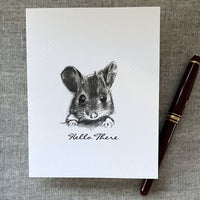 6 Hello There Little Grey Mouse Note Cards